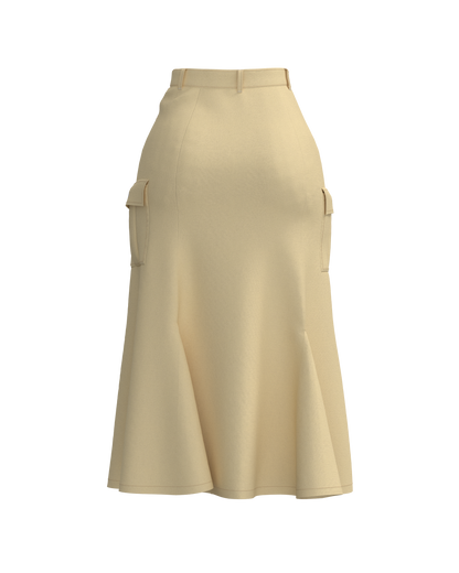 SNOB |SLANT FLARE SKIRT