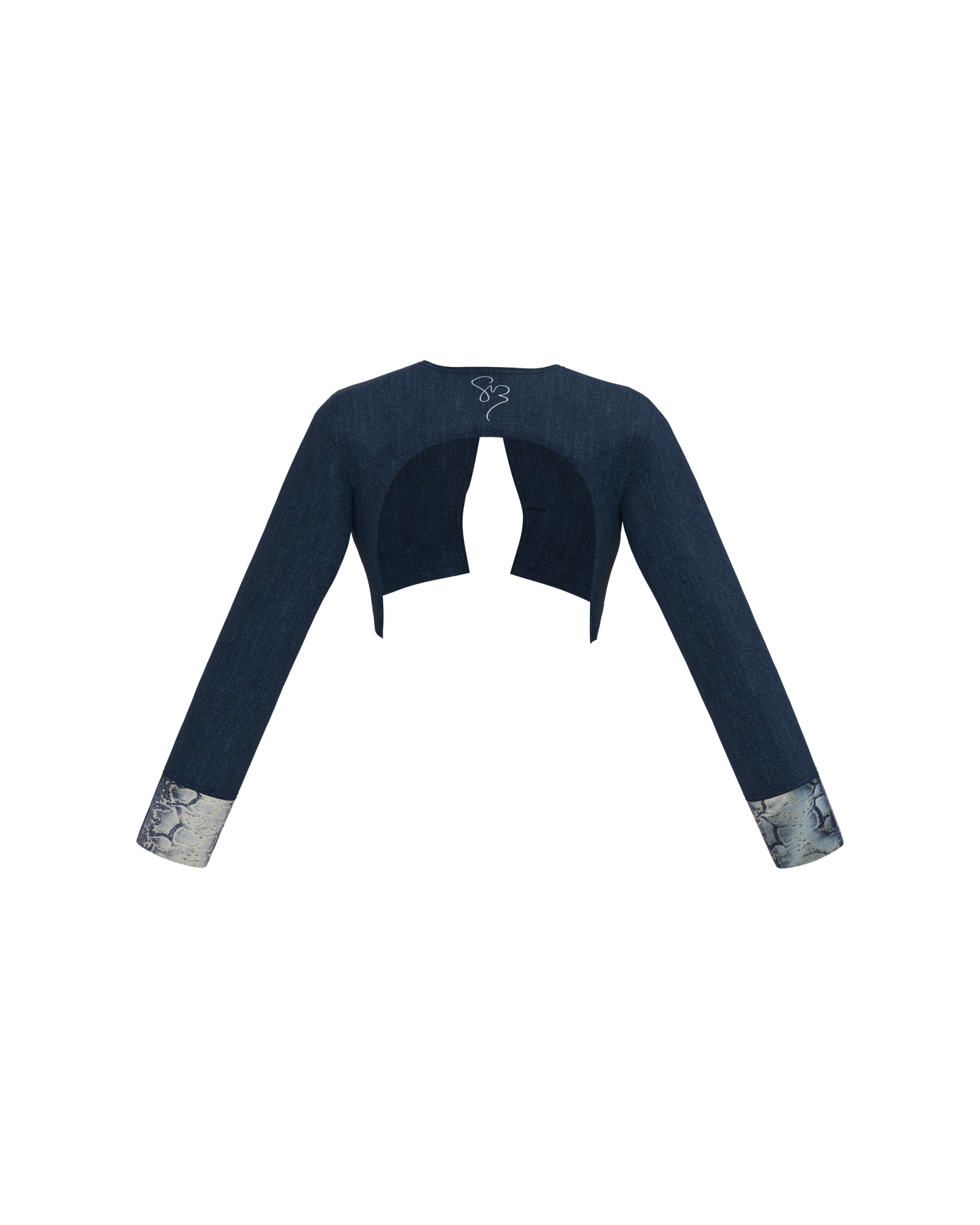 SNOB | TWO-TONE JEAN CURVE BACK CROP JACKET (PRE-ORDER ESTIMATED SHIP DATE (9/24)